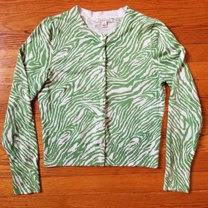Banana Republic Zebra Stripe Cardigan- Size Small